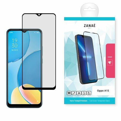 Verre trempe Full Cover pour Oppo A15, Noir