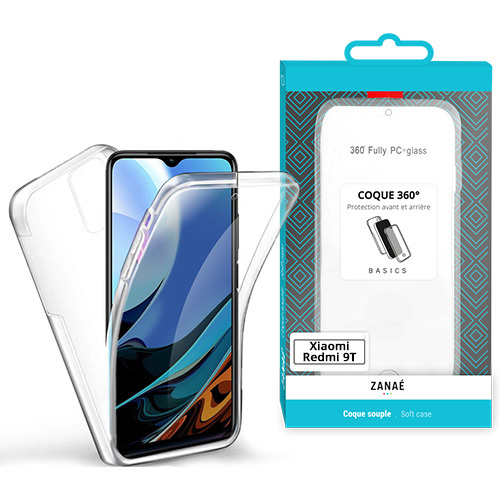 Coque 360 pour Xiaomi Redmi 9T, Transparent