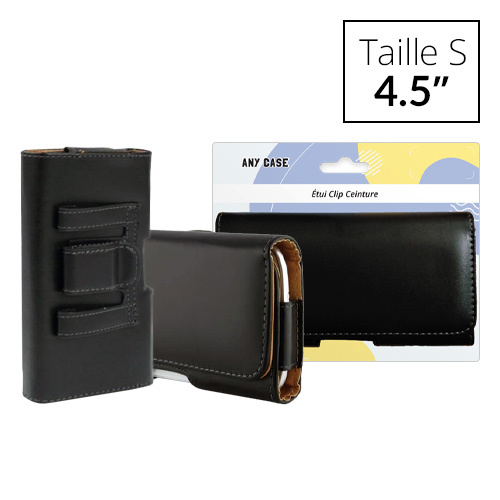 Etui ceinture pour smartphone 4.5, position horizontale, Noir