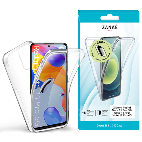 Coque 360 pour Redmi Note 11 Pro 5G / Note 11 Pro / Note 12 Pro 4G, Transparent