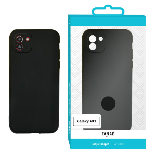 Coque Zanae Color pour Samsung Galaxy A03, Noir