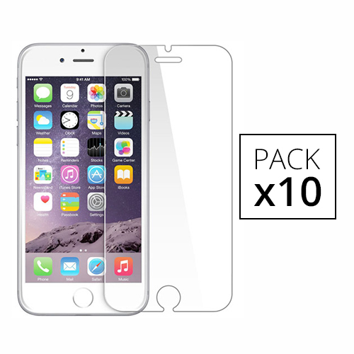 Pack de 10 verres trempes pour iPhone 6 / 6s, Transparent