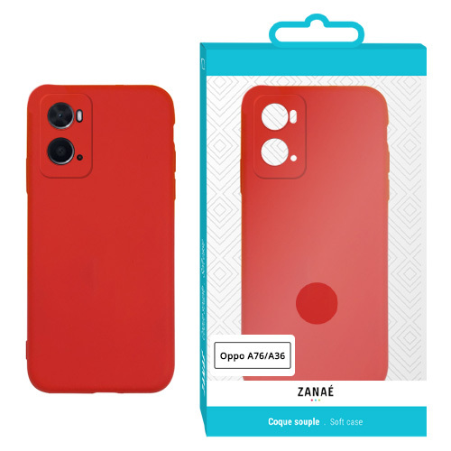 Coque Zanae Color pour Oppo A76 / A36, Rouge