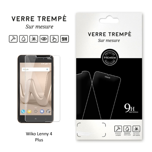 Verre trempe pour Wiko Lenny 4 Plus, Transparent