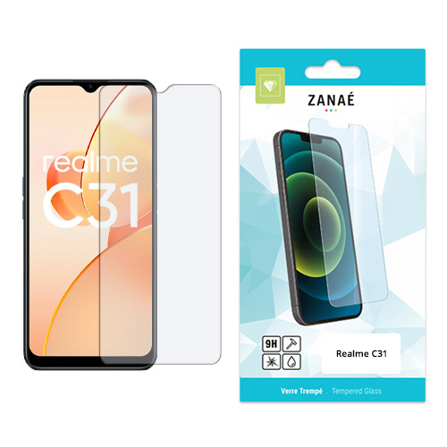 Verre trempe pour Realme C31, Transparent