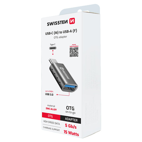 Adaptateur OTG Swissten USB-C / USB