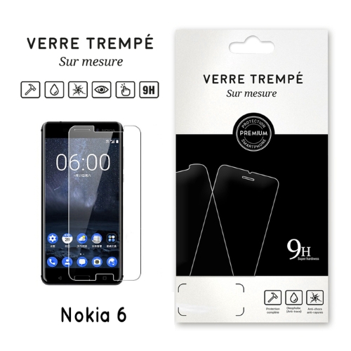 Verre trempe pour Nokia 6, Transparent
