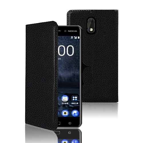Etui Portefeuille pour Nokia 6, Noir