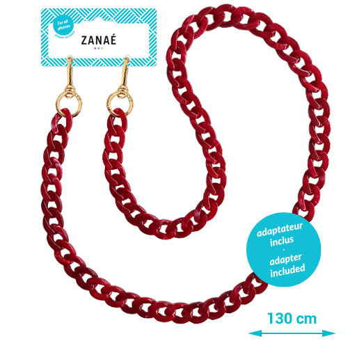 Chaine-bijou Coral Red (L)