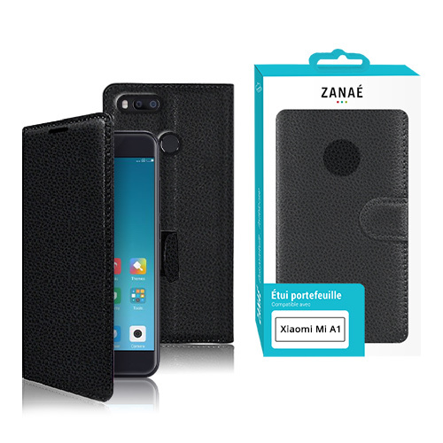 Etui Portefeuille pour Xiaomi Mi A1, Noir