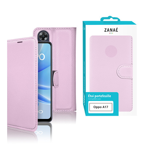 Zanae Wallet for Oppo A17, Pink