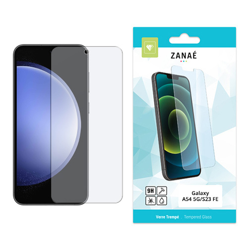 Film Protecteur en verre trempe pour Galaxy A54 5G / S23 FE, Transparent