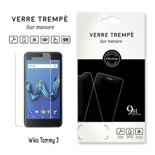 Verre trempe pour Wiko Tommy 3, Transparent