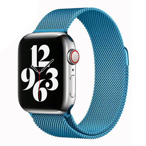 Bracelet en metal pour Apple Watch 42 / 44 / 45 mm, Bleu