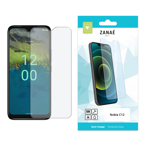 Film Protecteur en verre trempe pour Nokia C12, Transparent