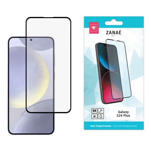 Film de protection Verre trempe Full Cover pour Galaxy S24 Plus, Noir