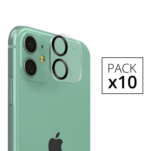 Pack de 10 Verres trempes camera pour iPhone 11, Transparent