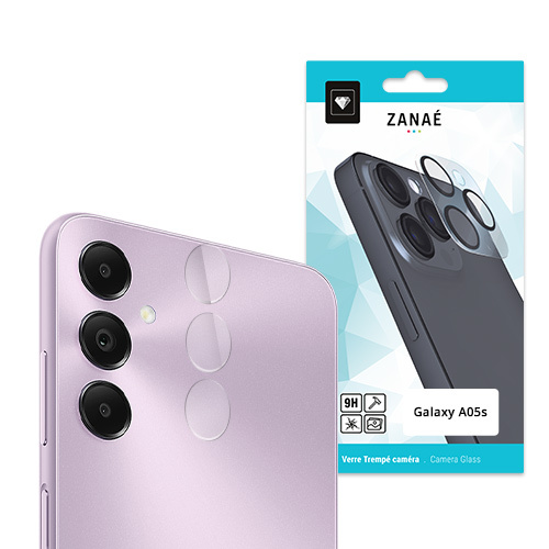 Verre trempe camera bloc pour Galaxy A05s, Transparent