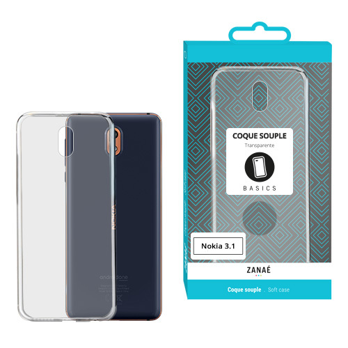 Coque Softgel pour Nokia 3.1, Transparent