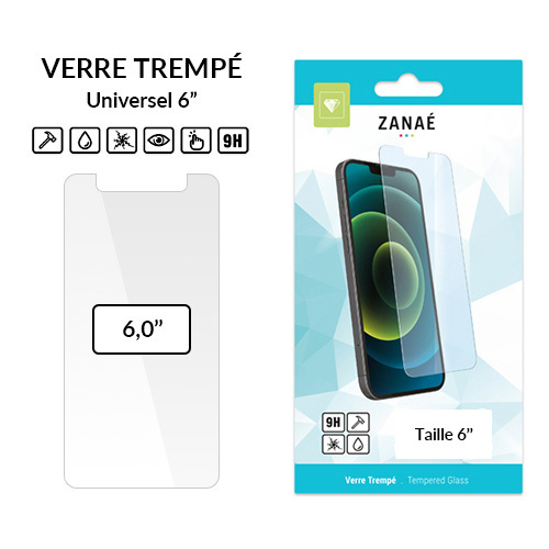 Verre trempe universel 6