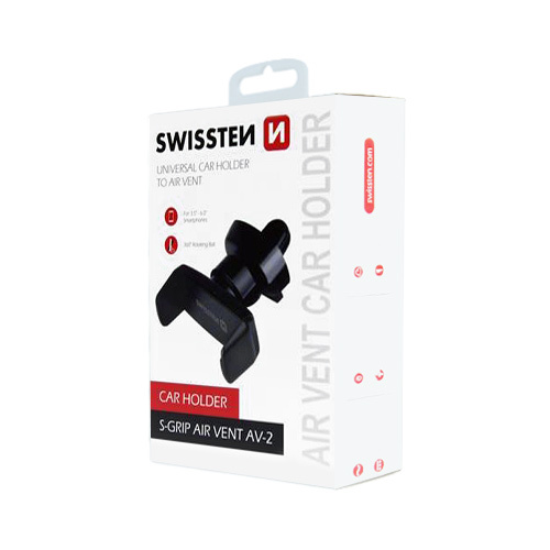 Support smartphone pour voiture, S-GRIP AV-2, fixation ventilation, Swissten