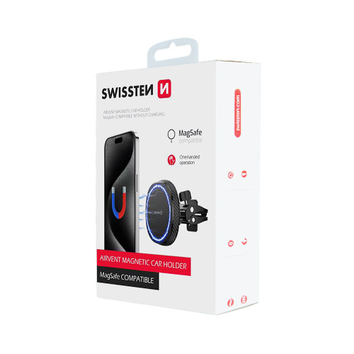 Support smartphone pour voiture, fixation ventilation, Swissten