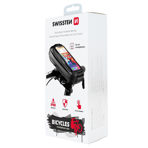 Support smartphone etanche pour velo, avec rangement, Swissten