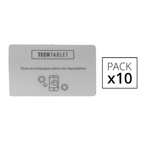 Lot de 10 Cartes Plastiques