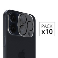 Pack de 10 verres trempes camera pour iPhone 16 Pro/16 Pro Max, Transparent