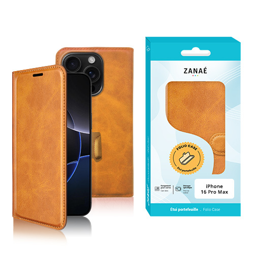 Portefeuille Zanae Columbia pour iPhone 16 Pro Max, Moutarde