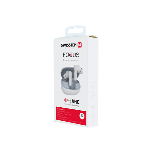 Ecouteurs TWS, FOCUS, Swissten, Blanc