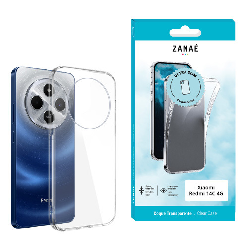 Coque Softgel pour Redmi 14C 4G, Transparent
