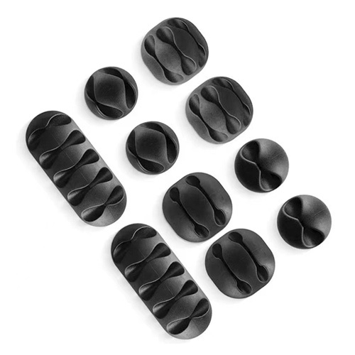 Lot de 10 attache cable Swissten, Noir