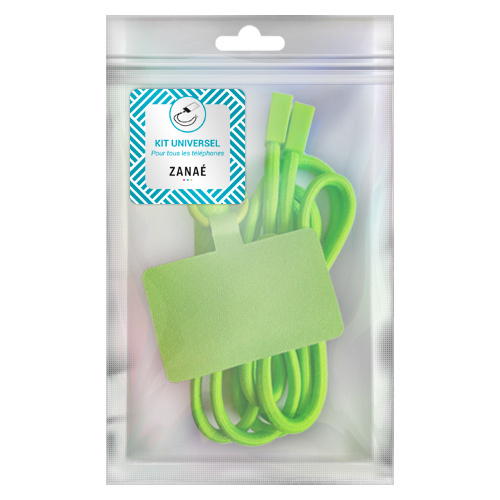 Cordon universel Color Block, Vert Fluo