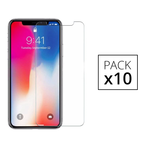 Pack de 10 verres trempes pour iPhone X / XS / 11 Pro, Transparent