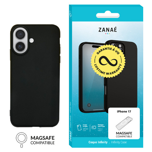 Coque Infinity MagSafe pour iPhone 17, Noir