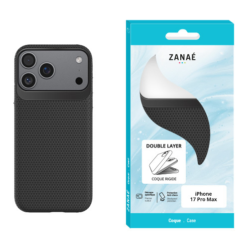 Double Layer pour iPhone 17 Pro Max, Noir