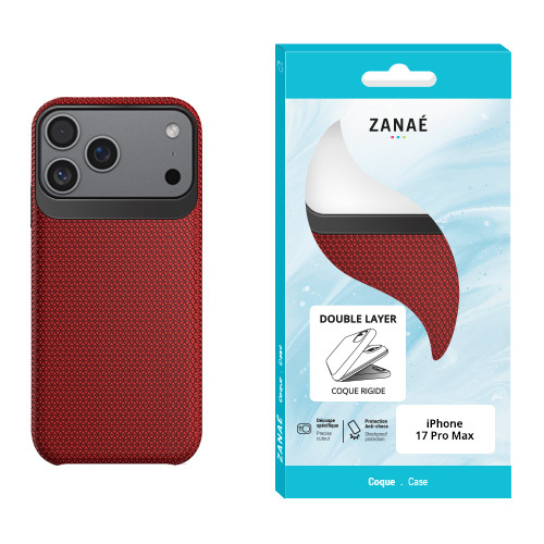 Double Layer pour iPhone 17 Pro Max, Rouge