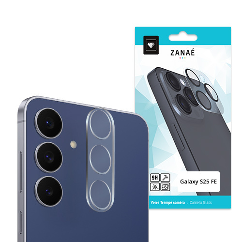Verre trempe camera bloc pour Galaxy S25 FE, transparent