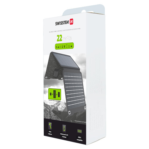 Panneaux solaires pliables, 22W, Swissten