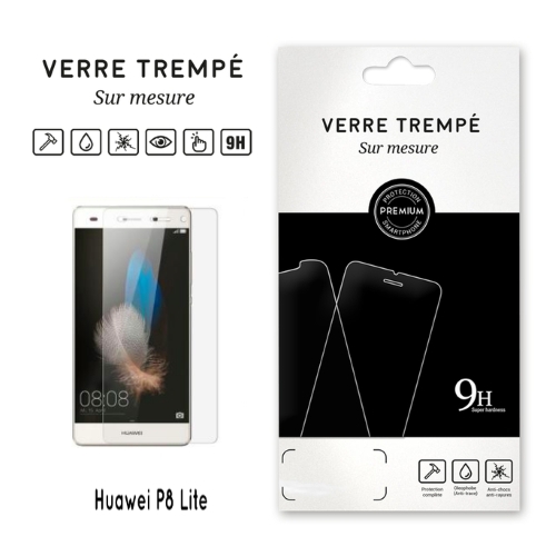 Verre trempe pour Huawei P8 Lite, Transparent