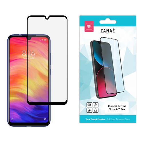Verre trempe Full Cover pour Redmi Note 7 / Redmi Note 7 Pro, Noir