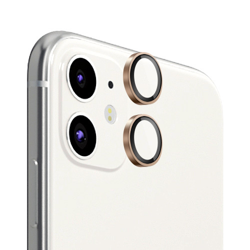 Verres Camera Metalliques Or pour iPhone 11/iPhone 12/iPhone 12 Mini