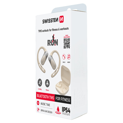 Ecouteurs TWS special running, Swissten, Beige