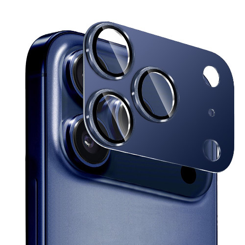 Plaque de protection pour camera iPhone 17 Pro Max, metal Marine