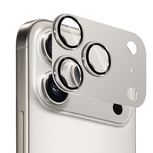 Plaque de protection pour camera iPhone 17 Pro Max, metal Silver