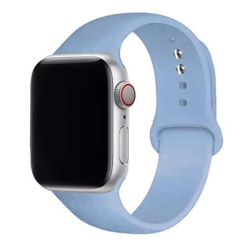 Bracelet en silicone pour Apple Watch 42/44, Bleu Pastel