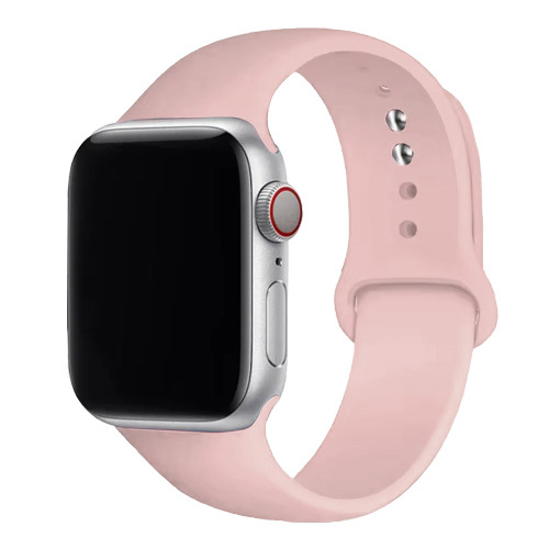 Bracelet en silicone pour Apple Watch 42/44, Rose Pastel