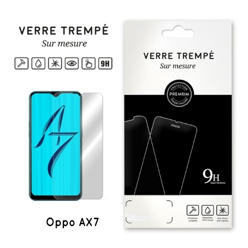 Verre trempe pour Oppo A7 / AX7, Transparent