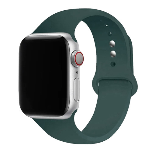 Bracelet en silicone pour Apple Watch 42/44, Vert Foret